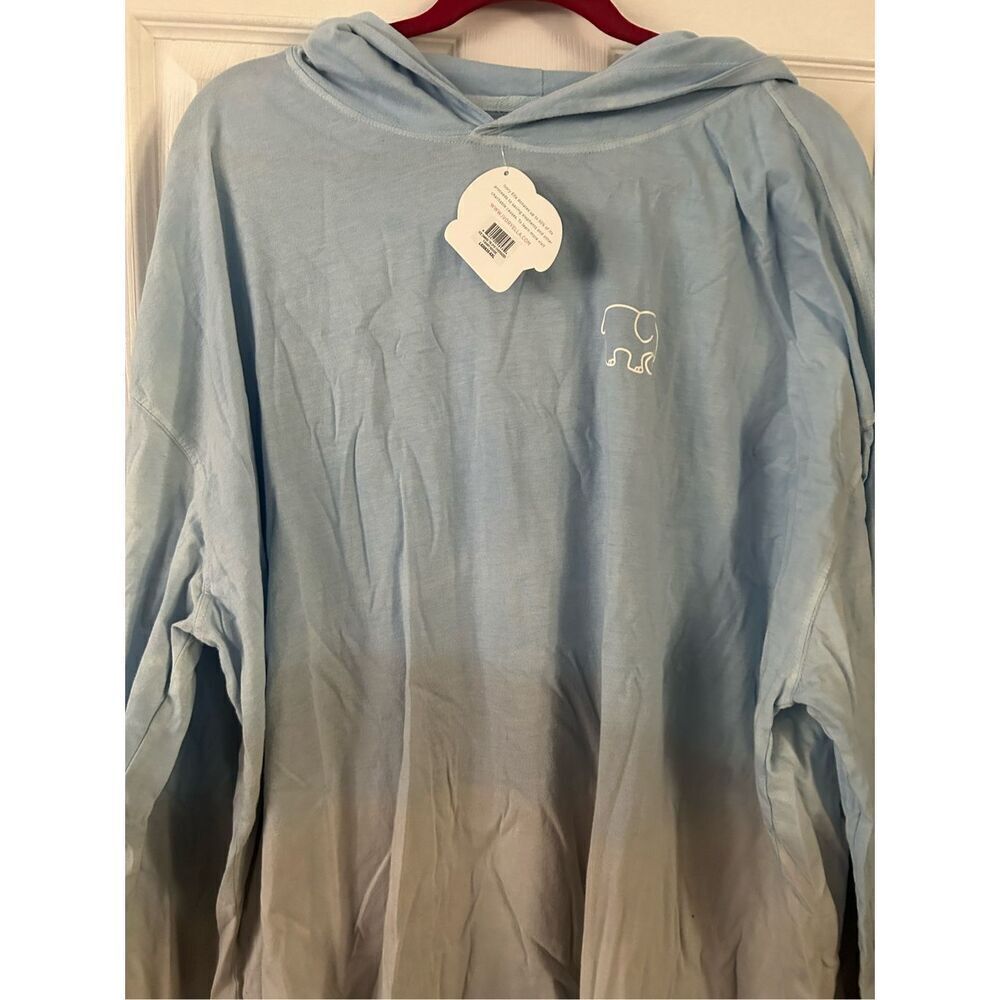 Ivory Ella Long Sleeve Hoody Light Blue Ombré